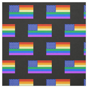 Tecido Bandeira americana do arco-íris de LGBT