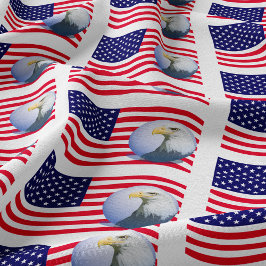 Tecido Bandeira Americana E Águia