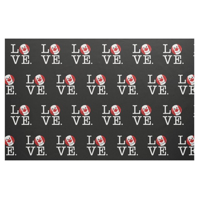 Tecido Bandeira canadense de sorriso do amor | (Fat Quarter)