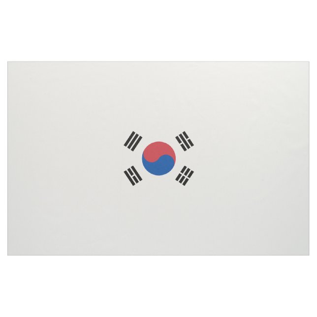 Tecido Bandeira coreana sul - Coreia - Taegeukgi - (Jarda)