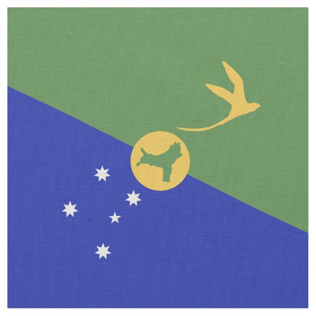 Tecido bandeira da Ilha do Natal (Detalhe)