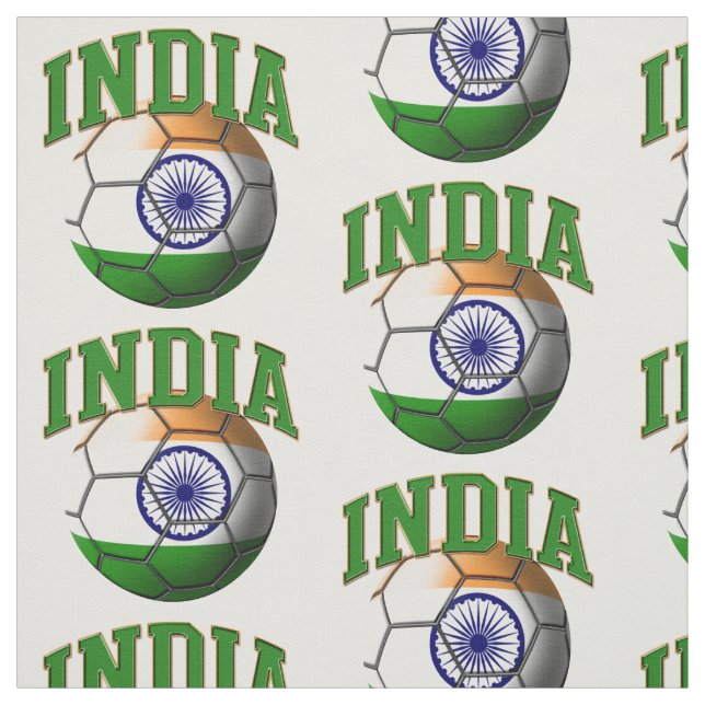 Tecido Bandeira da Índia - Padrão da Bola de Futebol (Modelo)