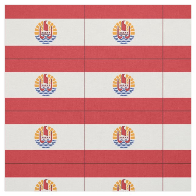 Tecido Bandeira da Polinésia Francesa (Modelo)