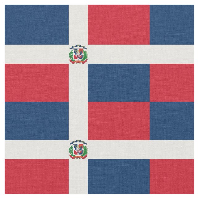 Tecido Bandeira da República Dominicana (Detalhe)