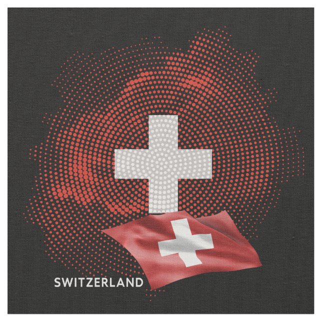 Tecido bandeira da Suíça (Detalhe)