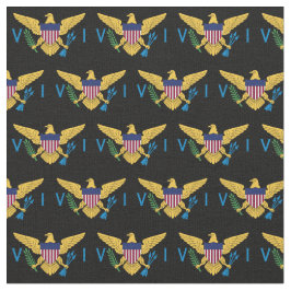 Tecido Bandeira das Ilhas Virgens Americanas - Preto