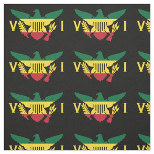 Tecido Bandeira das Ilhas Virgens Americanas, rasta, Verd
