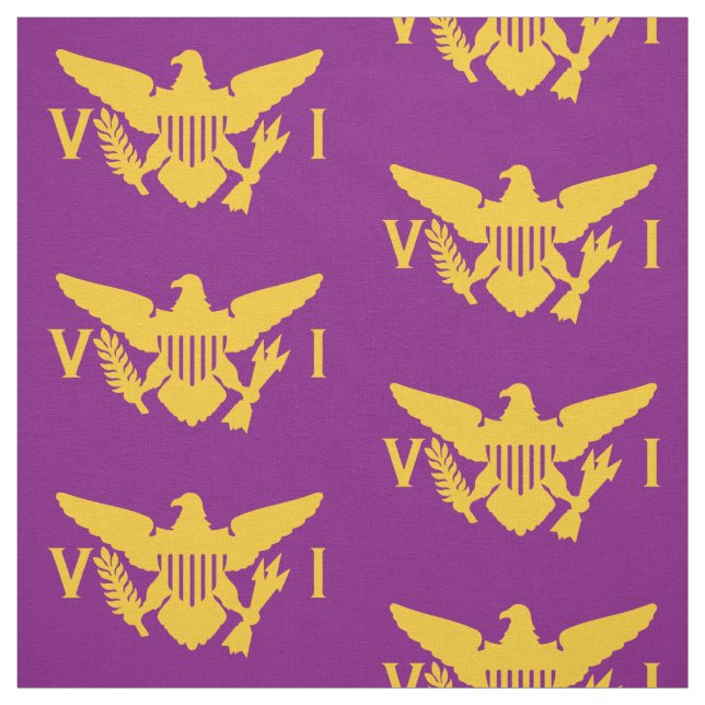 Tecido Bandeira das Ilhas Virgens dos EUA (Grande) Roxo e (Modelo)
