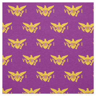 Tecido Bandeira das Ilhas Virgens dos EUA (Pequeno) Roxo 