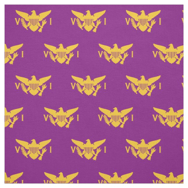 Tecido Bandeira das Ilhas Virgens dos EUA (Pequeno) Roxo  (Modelo)