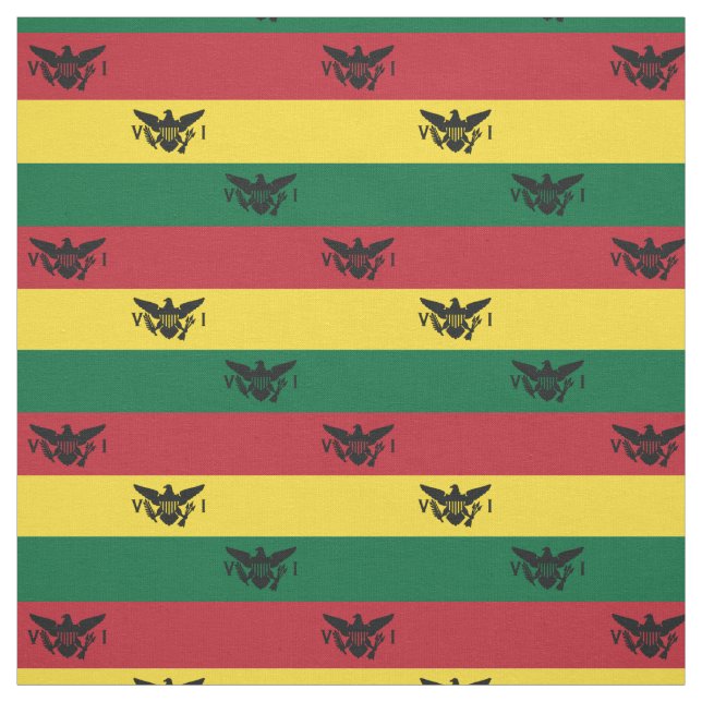Tecido Bandeira das Ilhas Virgens dos EUA | Verde Amarelo (Modelo)