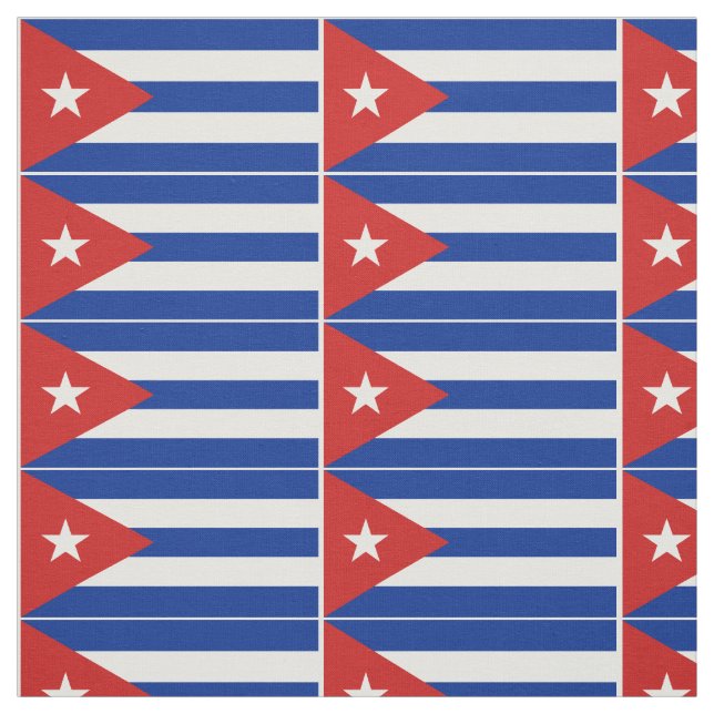 Tecido Bandeira de Cuba (Modelo)