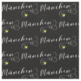 Tecido Bandeira de Munique Heart, München Flagge