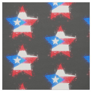 Tecido Bandeira de Puerto Rico que brilha