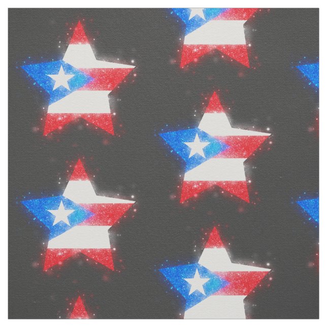 Tecido Bandeira de Puerto Rico que brilha (Modelo)