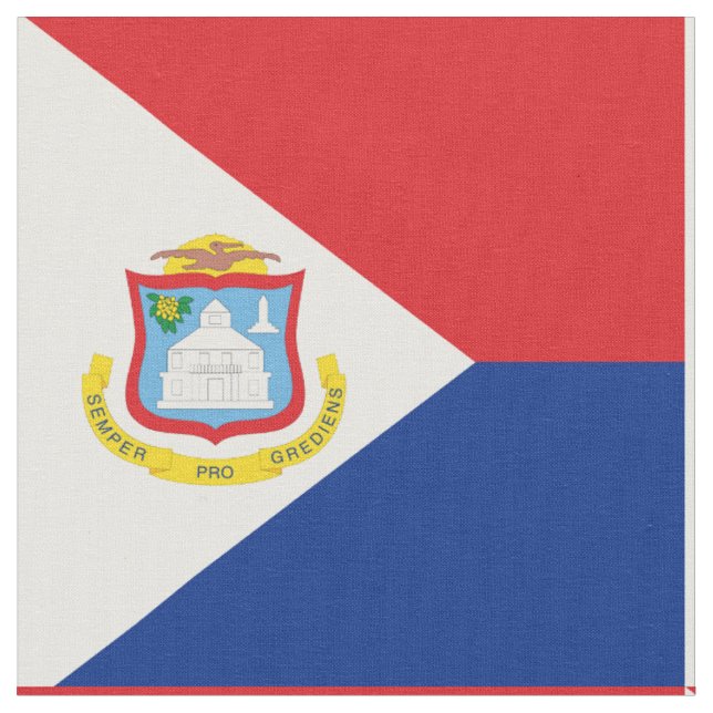Tecido bandeira de Sint Maarten (Detalhe)