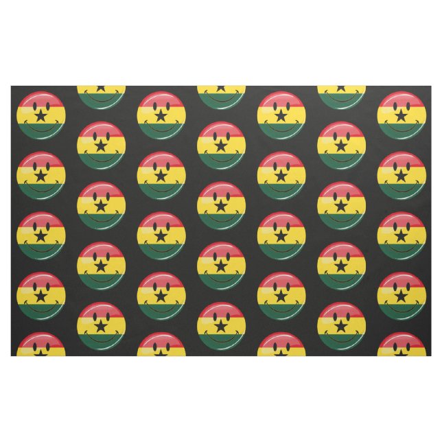 Tecido Bandeira de sorriso redonda lustrosa de Ghanian (Fat Quarter)