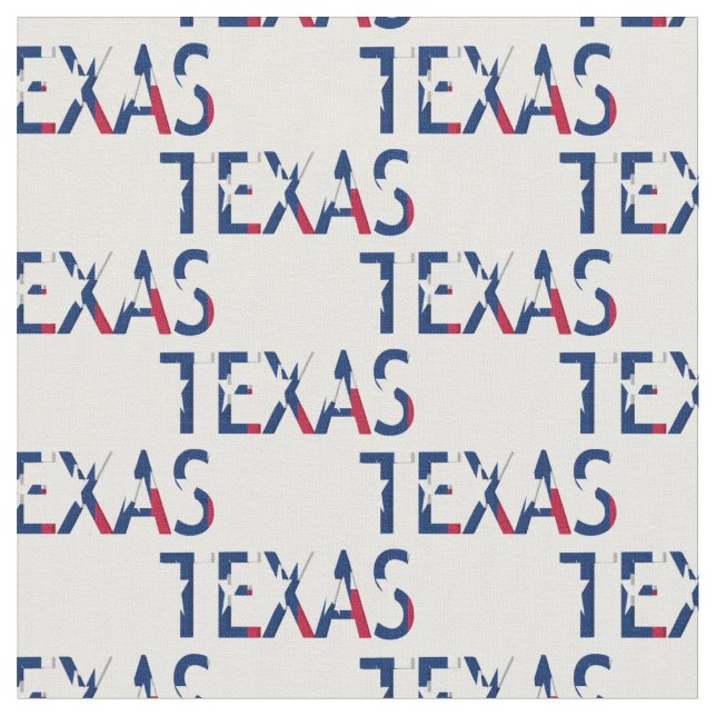 Tecido Bandeira de Texas na palavra Texas (Detalhe)