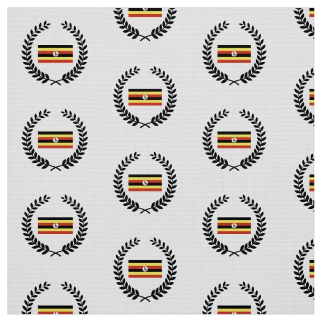 Tecido Bandeira de Uganda (Modelo)