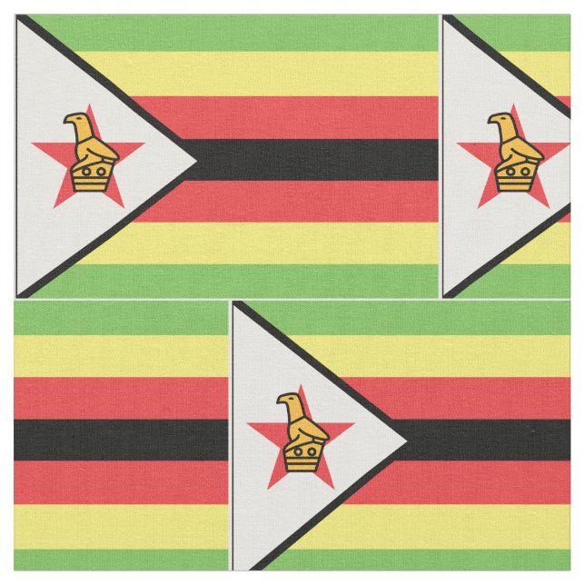 Tecido Bandeira de Zimbabwe (Detalhe)