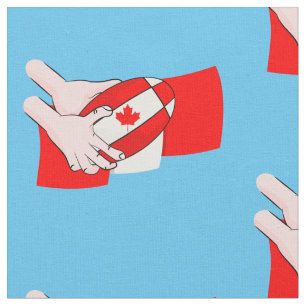 Tecido Bandeira do Canadá Maple Folha de Rugby Ball