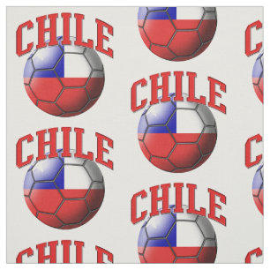 Tecido Bandeira do Chile Soccer Ball Pattern
