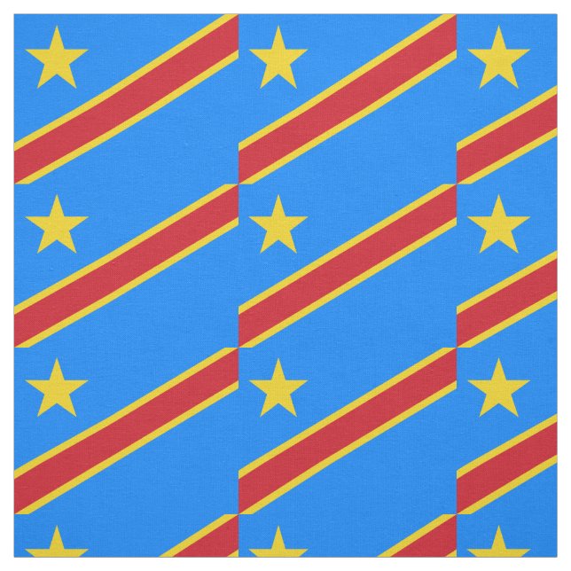 Tecido Bandeira do Congo Quinxassa (Modelo)