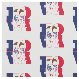 Tecido Bandeira do estado americano de Iowa