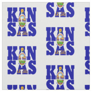 Tecido Bandeira do estado americano de Kansas