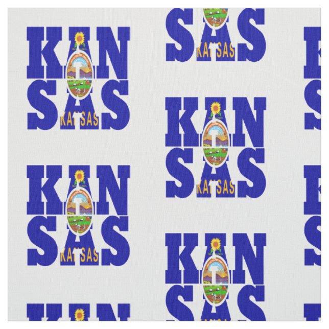 Tecido Bandeira do estado americano de Kansas (Modelo)