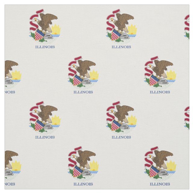 Tecido Bandeira do Estado de Illinois (Modelo)