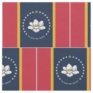 Tecido Bandeira do Estado do Mississippi (Nova em 2020)