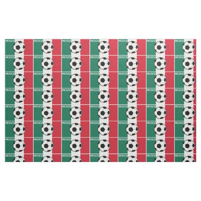 Tecido Bandeira do futebol mexicano (Fat Quarter)