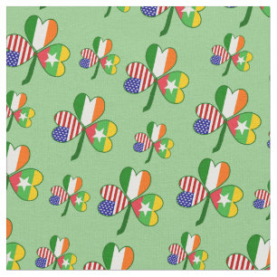 Tecido Bandeira do Shamrock birmanês ou de Mianmar