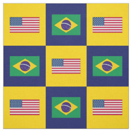 Tecido Bandeira dos Estados Unidos, Brasil, Azul e Amarel