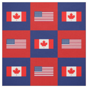 Tecido Bandeira dos Estados Unidos, Canadá, azul e verme