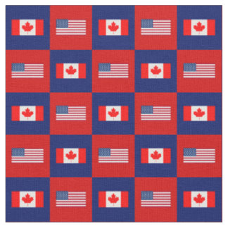 Tecido Bandeira dos Estados Unidos, Canadá, Blue e Red 2"