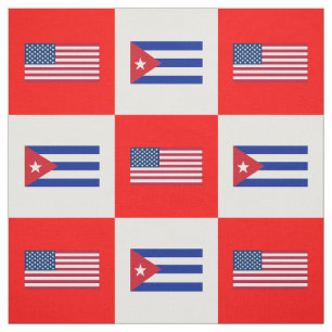 Tecido Bandeira dos Estados Unidos, Cuba Flag em Branco e