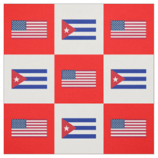 Tecido Bandeira dos Estados Unidos, Cuba Flag em Branco e