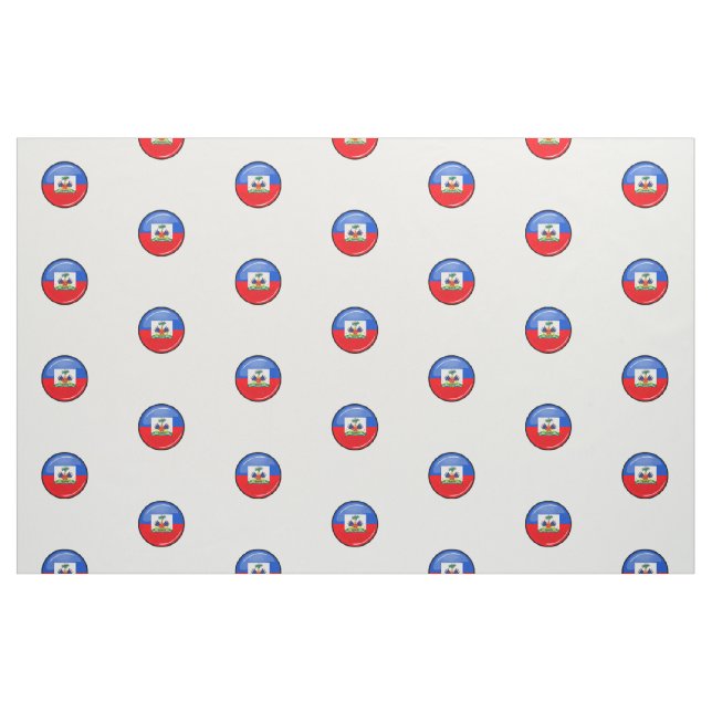 Tecido Bandeira haitiana redonda lustrosa (Fat Quarter)