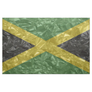 Tecido Bandeira jamaicana - enrugada