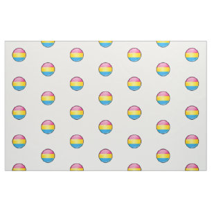 Tecido Bandeira Pansexual redonda lustrosa do orgulho