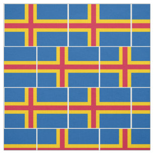 Tecido Bandeira Patriótica das Ilhas Åland