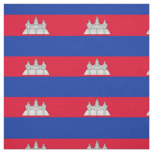 Tecido Bandeira Patriótica do Camboja