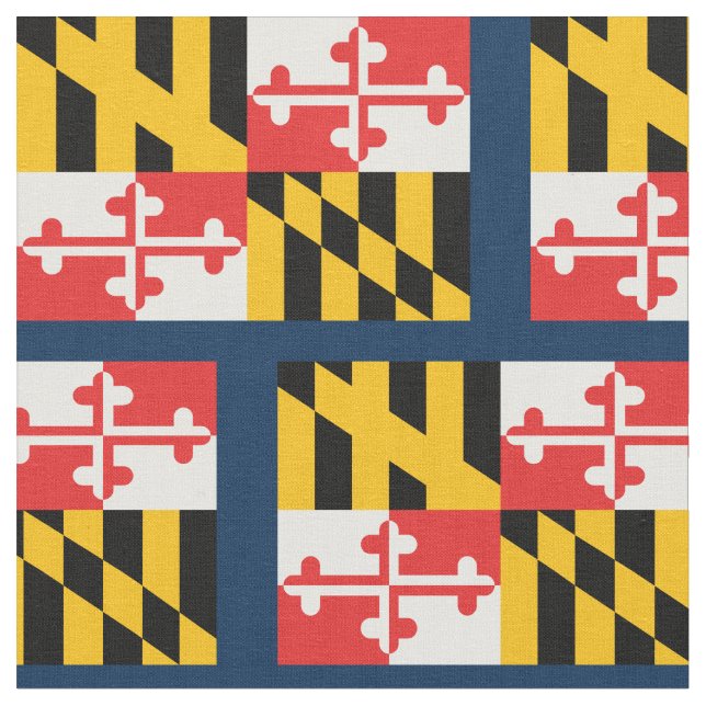 Tecido Bandeira Patriótica do Estado de Maryland (Detalhe)