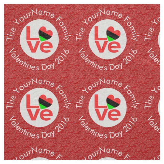 Tecido Bandeira Personalizada de Amor com Letras Vermelha (Modelo)