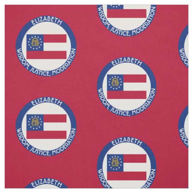 Tecido Bandeira personalizada estado do pêssego de (Modelo)