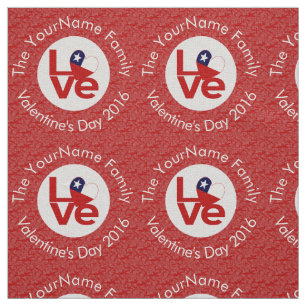 Tecido Bandeira Vermelha de Amor PERSONALIZADA do Chile