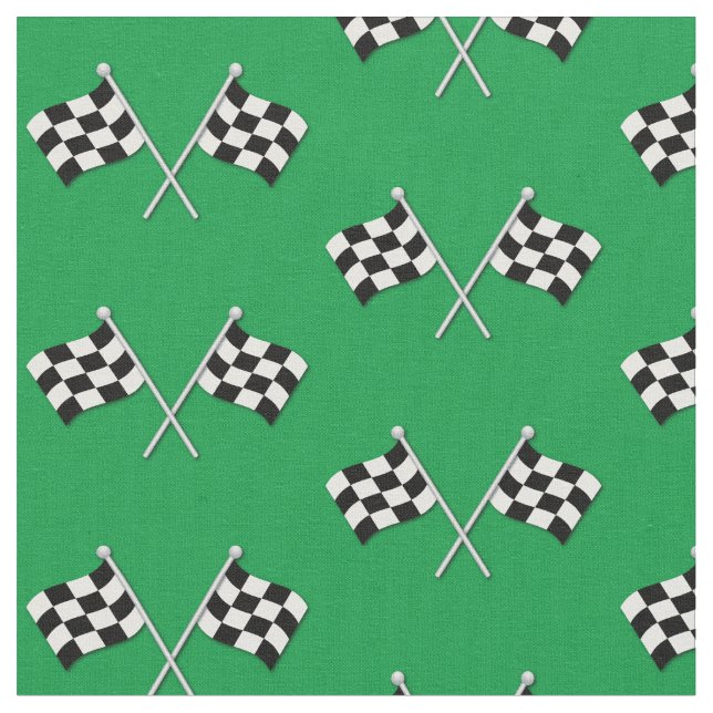 Tecido Bandeiras de Corrida Verde (Detalhe)