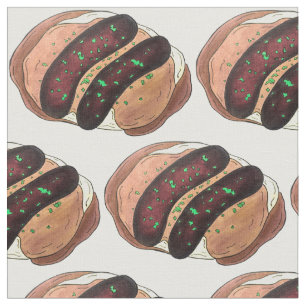 Tecido Banguecoque e Mash Sausage Batatas britânicas Comi